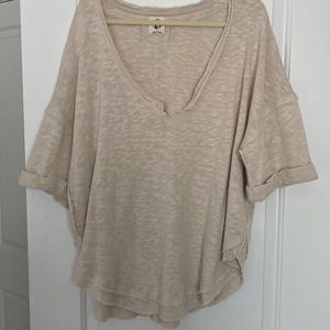 We The Free- Free People short sleeve cream top, XL